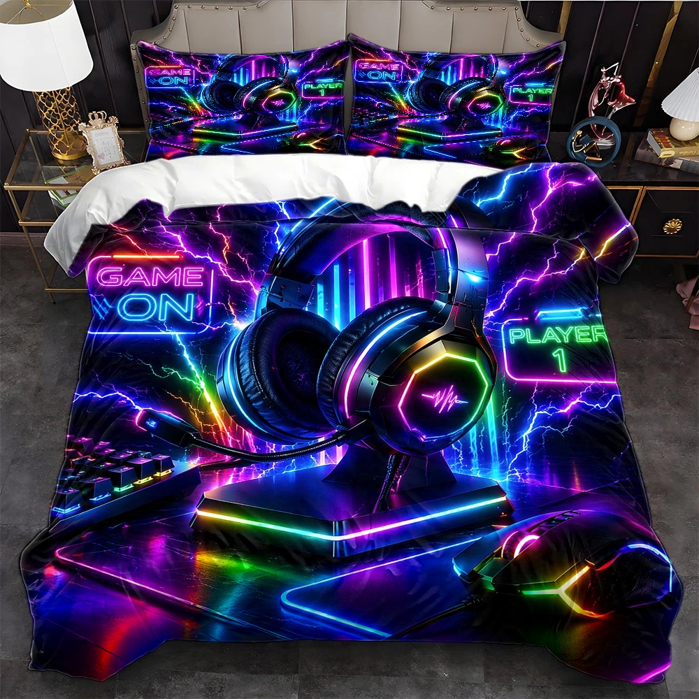3Pc E-Sports Neon Style Duvet  - Esports Gaming Bed recension och pris
