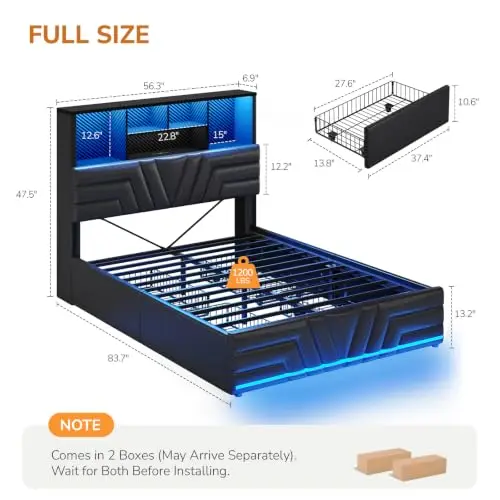 Full Size Bed Frame with 4 Dra - Esports Gaming Bed recension och pris